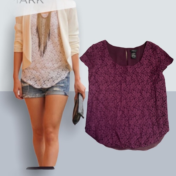 Aritzia Tops - Plum Talula Betsey Lace Blouse